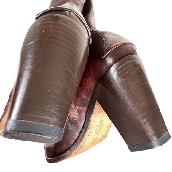 KOBRA Women's Leather Western Boots Size 39 (8.5–9) Brown Made in Italy EUC - Picture 15 of 16